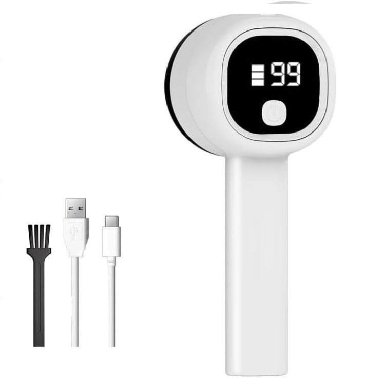 Electric Fabric Shaver Pro – 6-Blade Lint Remover with LED Display, 3 Speeds for Clothes, Sofa & Blankets