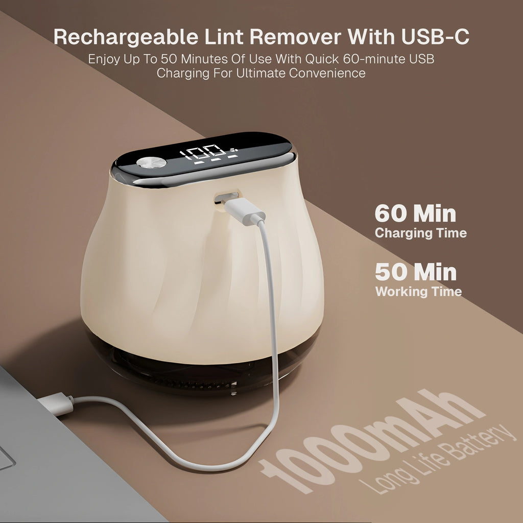 Electric Fabric Shaver – Rechargeable Lint & Fuzz Remover with LED Display