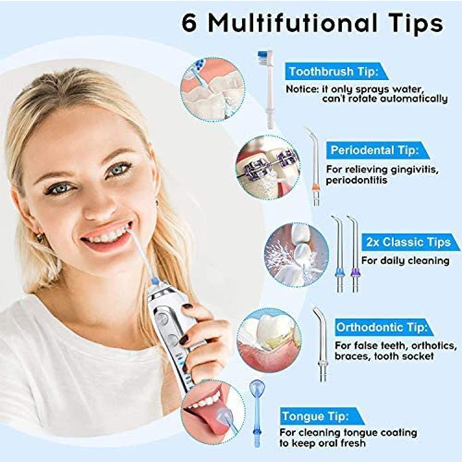Cordless Water Flosser – Deep Clean Teeth & Healthy Gums (5 Modes, Waterproof)