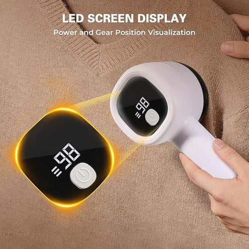 Electric Fabric Shaver Pro – 6-Blade Lint Remover with LED Display, 3 Speeds for Clothes, Sofa & Blankets