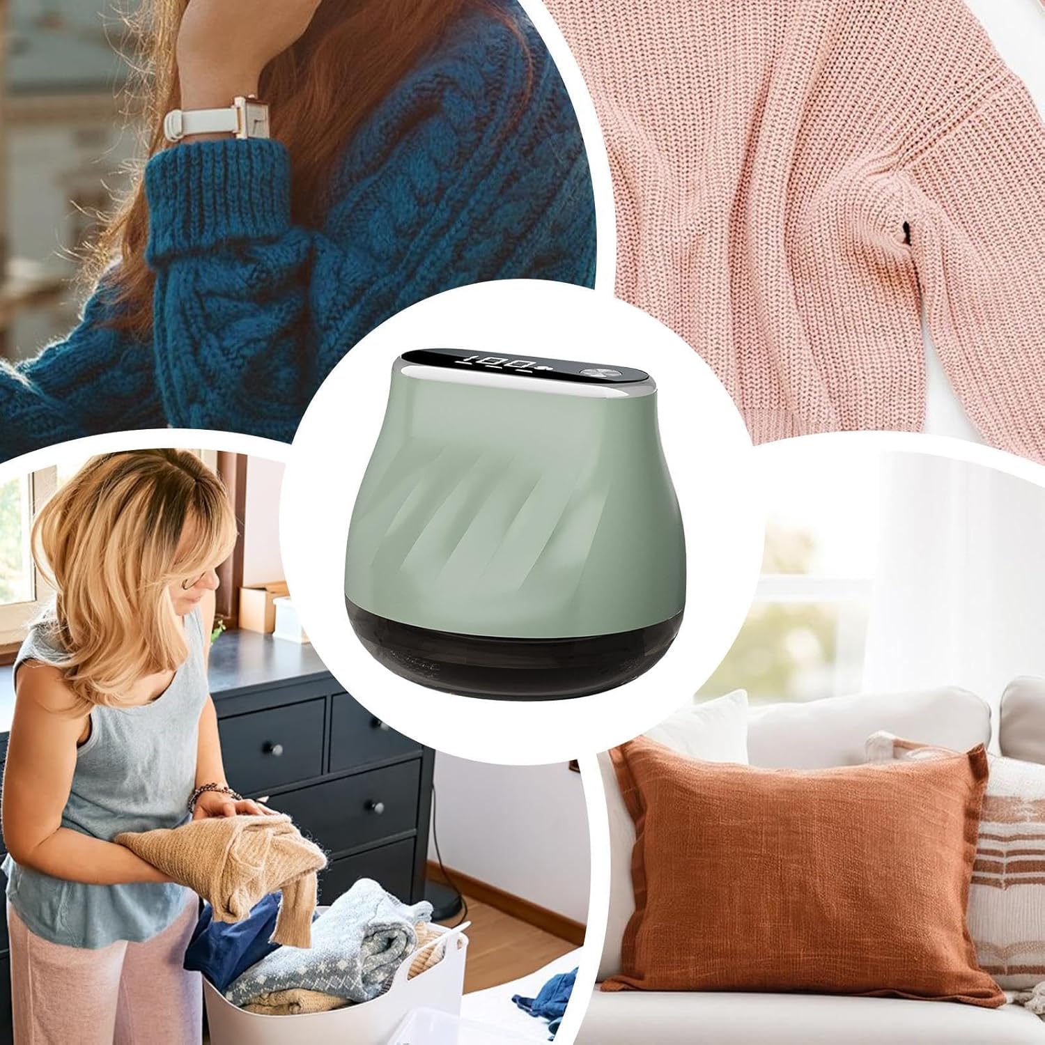 Electric Fabric Shaver – Rechargeable Lint & Fuzz Remover with LED Display