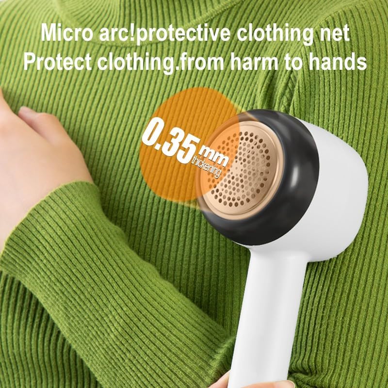 Electric Fabric Shaver Pro – 6-Blade Lint Remover with LED Display, 3 Speeds for Clothes, Sofa & Blankets
