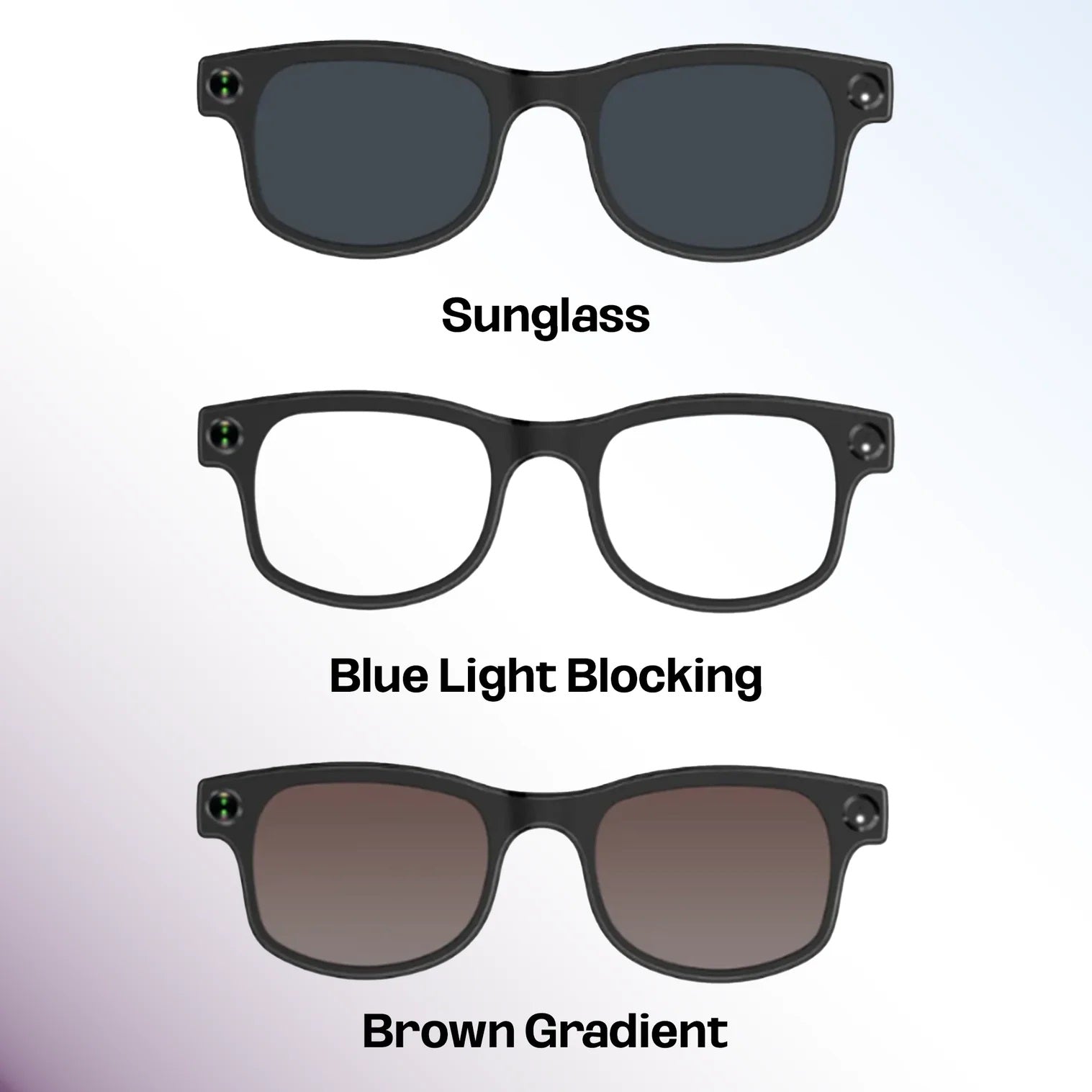 AI Smart Camera Glasses with Speakers – 8MP HD Camera, Bluetooth Calls, Music, 16GB Storage & 3 Interchangeable Lenses